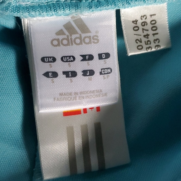 Adidas blue shimmery shorts - Picture 7 of 8
